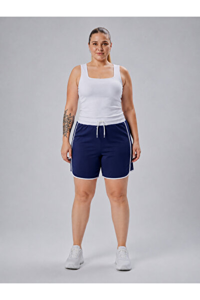 BANEGA Curve Plus Size Women's Piping Detailed Knitted 100% Cotton High Waist...