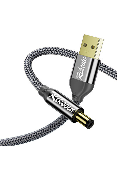 choice2 كابل شحن عالمي بطول 0.6 متر من USB A إلى مقبس DC 5.5 ملم، محول شحن 5 ...