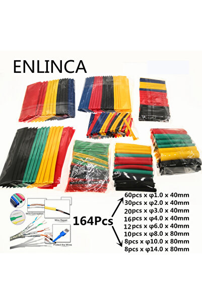 choice2 164PCS no Box 1600/127pcs Heat-shrink Tubing Thermoresistant Tube Hea...