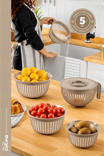 Stile Cucina 5 Pieces Linea Multi-Purpose Dowry Set Green 1x(Mixer Bowl 3Lt) ...