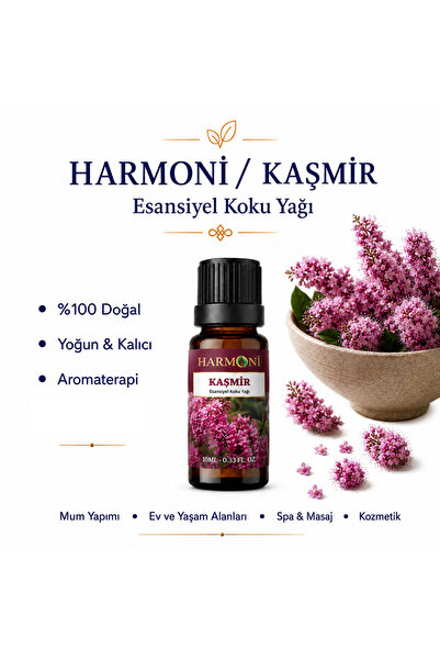 HARMONİ Kaşmir Çiçeği Esansiyel Uçucu Koku 10ML Difüzör Esansı Buhurdanlık Ya...