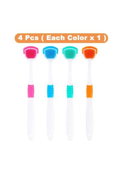 Choice4 4Pcs(Each Color 1) Vaclav 1Pc/4Pcs/8Pcs Silicone Tongue Scraper For O...