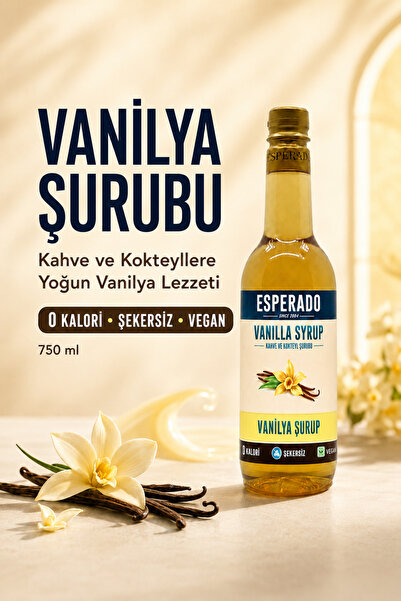 ESPERADO ŞEKERSİZ SUGAR FREE VANİLYA AROMALI KAHVE ŞURUBU 750 ML - BARİSTA SE...