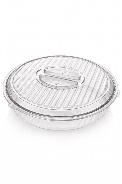 MAKRİ HOME Round Pyrex Cover, Transparent Storage and Protection Cover, 32 cm...