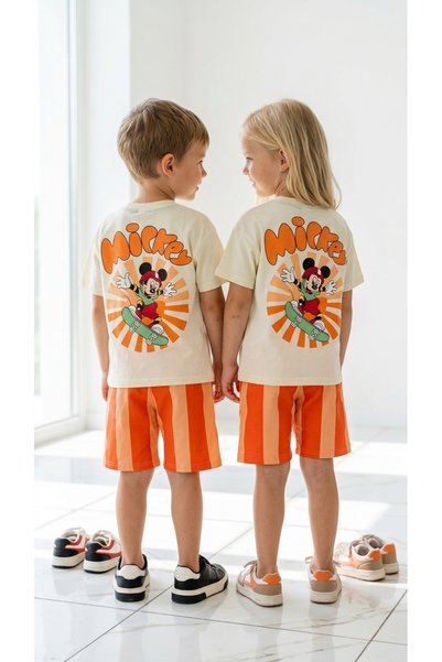 Generic Brand Unisex Suit for Boys and Girls, Summer Combed Cotton Shorts Suit, Cotton Two-Piece Summer Shorts Suit, %Cotton, Combed Cotton Fabric, Top and Bottom Set, Super Quality, 2 Pieces