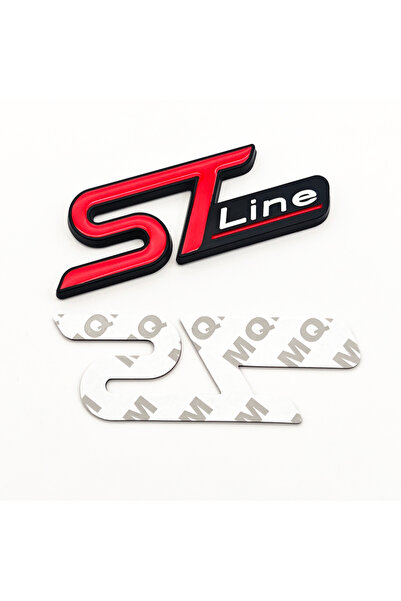 Choice8 ملصق شعار ST ثلاثي الأبعاد معدني أحمر وأسود، شارة ST Line للسيارة، لل...
