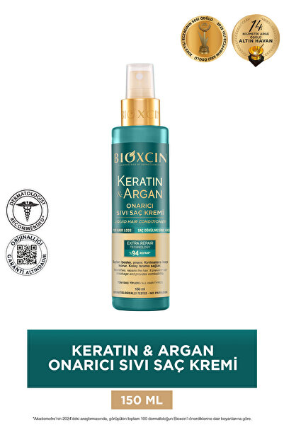 Bioxcin Keratin & Argan Onarıcı Sıvı Saç Bakım Kremi 150 ml - Yıpranmış Ve Ha...
