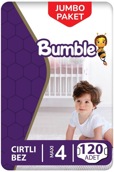 Bumble Size 4 Maxi Baby Diapers Jumbo Pack 120 Pieces |   7-18kg