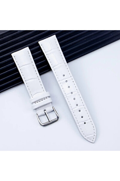 Choice36 18mm White Genuine Leather Watchbands 12/14/16/18/20/22/24 mm Watch ...