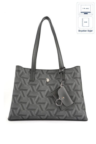 U.S. Polo Assn. حقيبة كتف نسائية سوداء-سوداء Us26510
