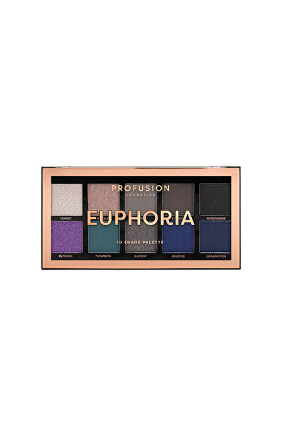 PROFUSION COSMETICS Euphoria, Paletă de farduri de pleoape vegane 10 nuanțe, ...