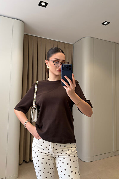 MAGARDE Tricou cu umeri premium - maro