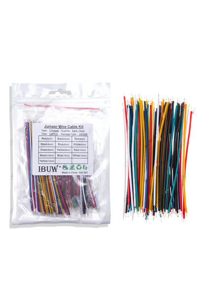 Choice 130Pcs 24AWG Breadboard Jumper Wire Cable Kit Tin-Plated PCB Solder Ca...