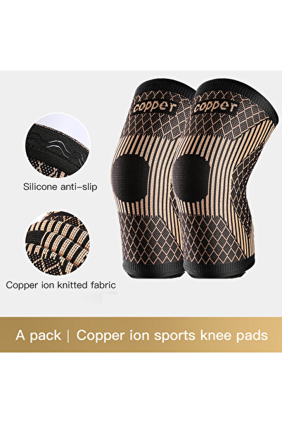 Choice6 XL 2 piece--AB123 1/2 PC Copper Knee Brace Arthritis Pain Support-Cop...