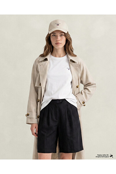 Gant Kadın Bej Relaxed Fit Klasik Yaka Trençkot