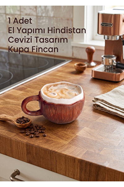 dnshome Handmade Ceramic Coconut Design Mug Cup Handmade Mug Cup Coffee Cup