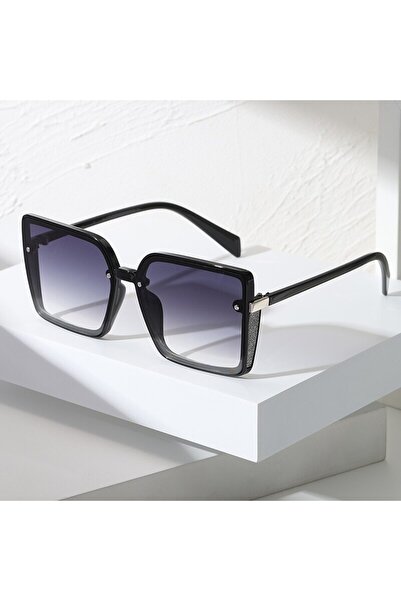 Choice black Fashion Oversized Square Rimless Sunglasses Women Brand Designer...