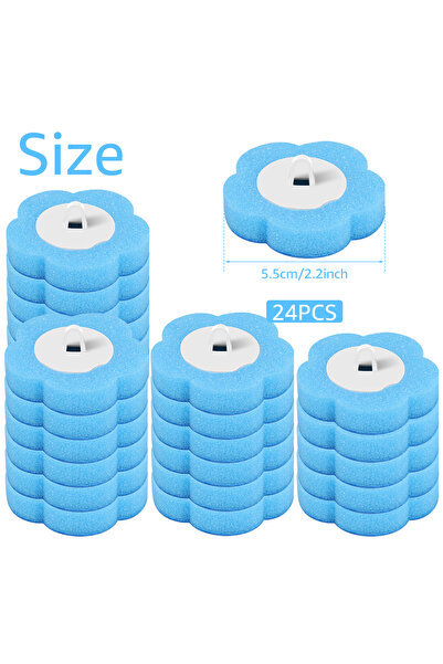 Choice 24 Blue Brush Head New Toilet Brush Disposable Replacement Head Cleani...