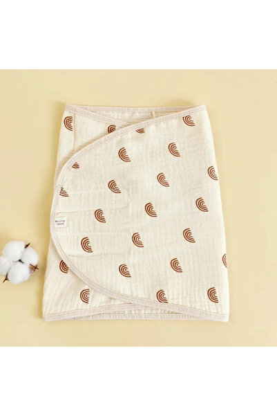 Choice 35X80cm Khaki Rainbow 0-6 Month Cotton Baby Swaddle Wrap Anti Startle ...
