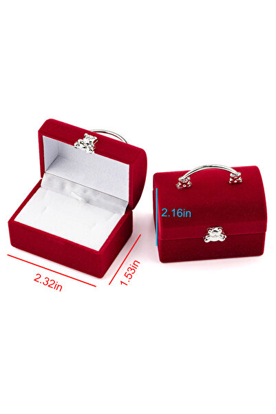 Choice8 Cosmetic bag-red 1 Piece Lovely Velvet Jewelry Box Container Wedding ...