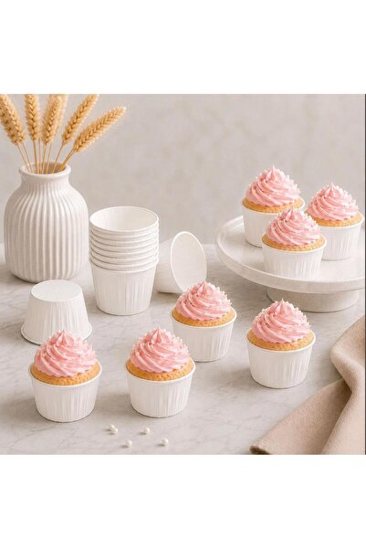 Partiden Beyaz Muffin Cupcake Kalıbı 24 Adet