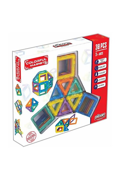 PİLSAN Colorful Magnetic 3D, Construction and Design Building Toy Educational...