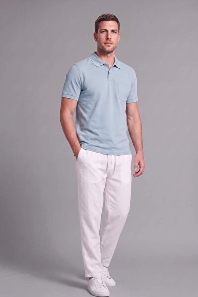 DeFacto 100% Cotton Regular Fit Waist Tie Pocket Trousers H8803Ax26Sm