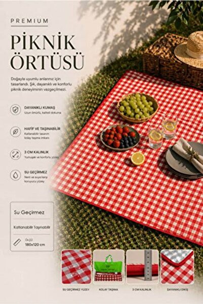 Piev Dayanıklı Su Geçirmez Piknik Örtüsü