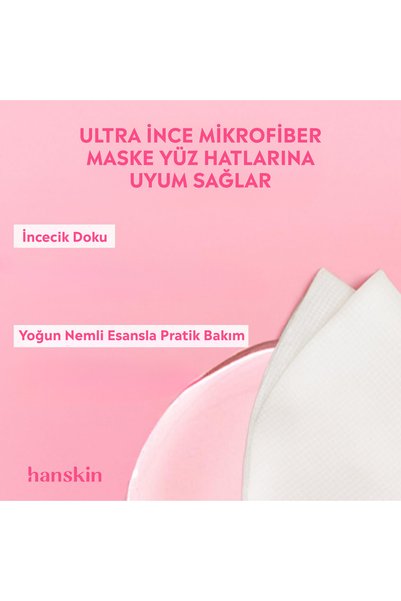 Hanskin Real Complexion 5 in 1 Intensive Moisturizing Hyaluronic Acid & Collagen Paper Mask 23ml 5 Pieces