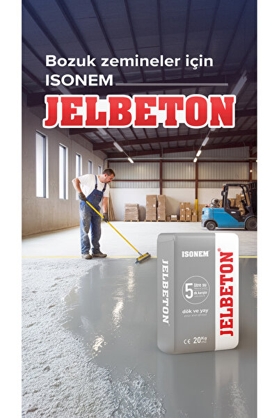 Isonem Jel Beton Kendinden Yayılan Zemin Kaplaması 20 kg -Gri