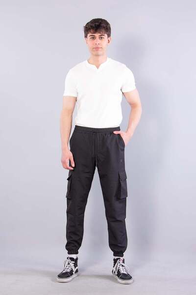 Mckanzie 12 commando pocket elasticated leg laçin printed sweatpants
