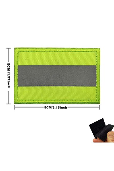 Choice10 HK-02-Green-8X5CM Reflective Safety Strip Rescue Badge Patches with ...