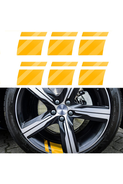 Choice YELLOW Car Wheel Reflective Stickers Auto Safety Warning Sticker Refle...