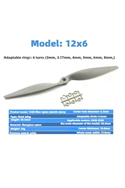 Choice14 مجموعة مراوح Gemfan الأصلية للتحكم عن بعد، مقاس 12×6، للطائرات النمو...