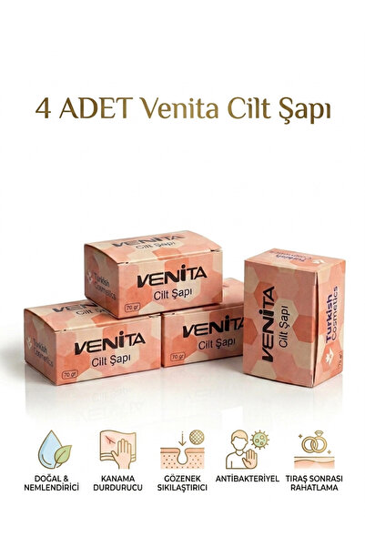 VENİTA 4'lü Cilt Şapı Ter Kokusu Önleyicili Doğal Cilt Şapı