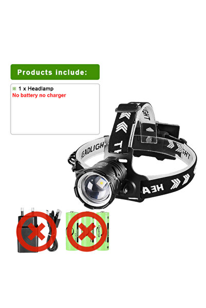 Choice black A-600W 1000000LM Most Powerful Headlamp 18650 Rechargeable High ...