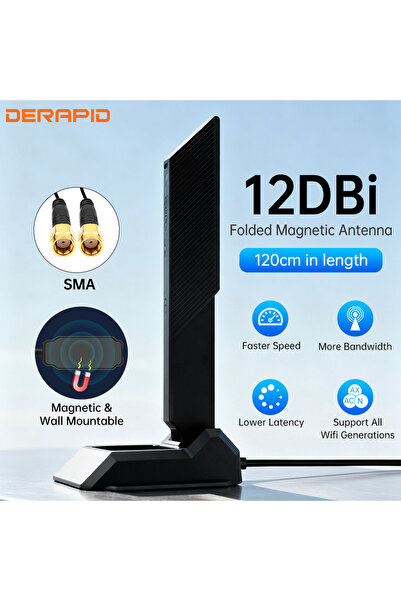 Choice Triple Band WiFi 6E Antenna with RP-SMA Magnetic Base for AX210 AX200 ...