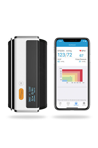 Choice جهاز قياس ضغط الدم Armfit Plus بتقنية البلوتوث للاستخدام المنزلي، سوار...