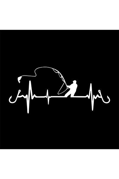 Choice ملصق سيارة على شكل نبضات قلب سمكة بيضاء، ملصق فينيل مقاوم للماء لنافذة...