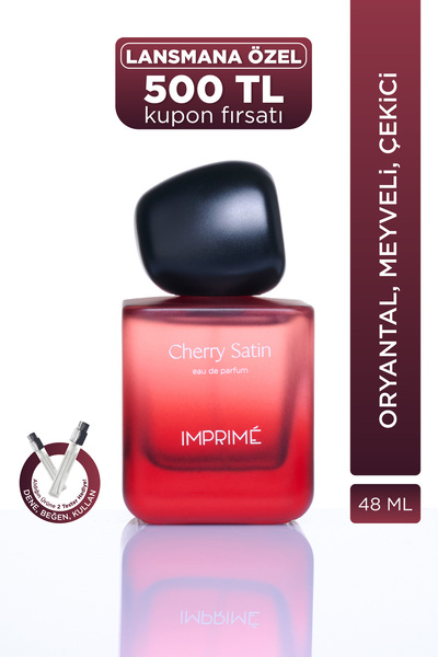 Imprime Cherry Satin EDP Kadın Parfüm 48 ML | Oryantal & Meyveli | Kiraz, Kaş...