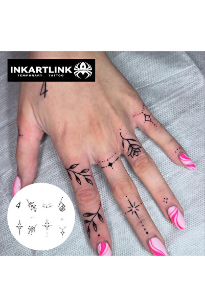 Choice 414-0810M INKARTLINK Temporary Tattoo, Minimalist Style With Patterns ...