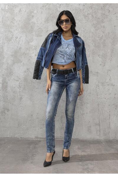 Cipo & Baxx Cbw-0639 stitched jean slim fit women's denim pants