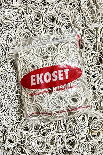 ekoset 500 Adet Beyaz Küçük Paket Lastiği 40mm