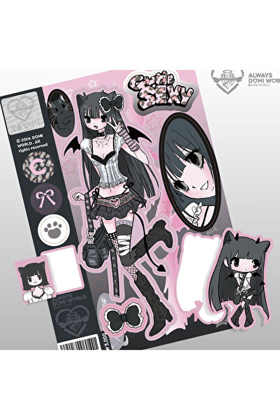 Choice7 02 New Korean Style Domi with The Same Sweet and Cool Girl Stickers G...