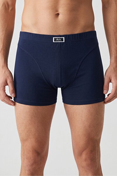 OBJE Men's Navy Blue Lycra Boxer