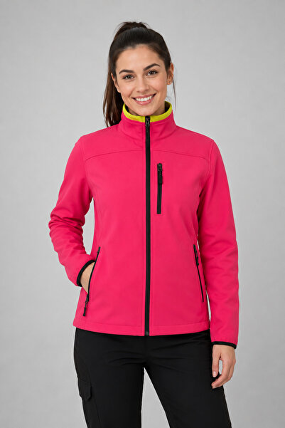 ESER İŞ GÜVENLİĞİ Softshell Mont Pembe - Slim Fit