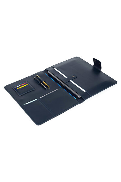 deridense M2 13-14 Inch Macbook Pro-air Vegan Leather Organizer Briefcase Tab...