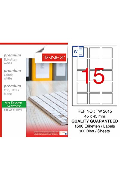 Tanex Laser Label 100 Yp 45X45 Laser-Copy-Inkjet Tw-2015