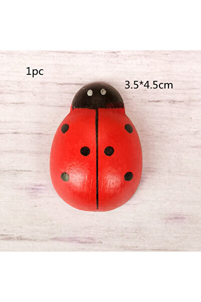 Choice 1pc 35x45mm Large Wooden Ladybug Insect Animal Wood Craft DIY Accessor...