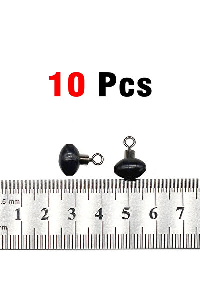 Choice 10Pcs MNFT 10Pcs Pulley Swivel Rig Beads Black for Sea Carp Fishing Ba...